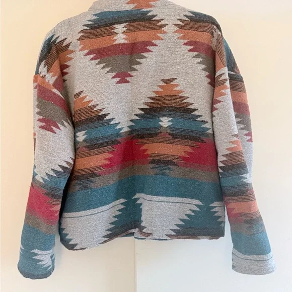 Collection B Multicolor Patterned Bomber Jacket - Picture 2 of 3